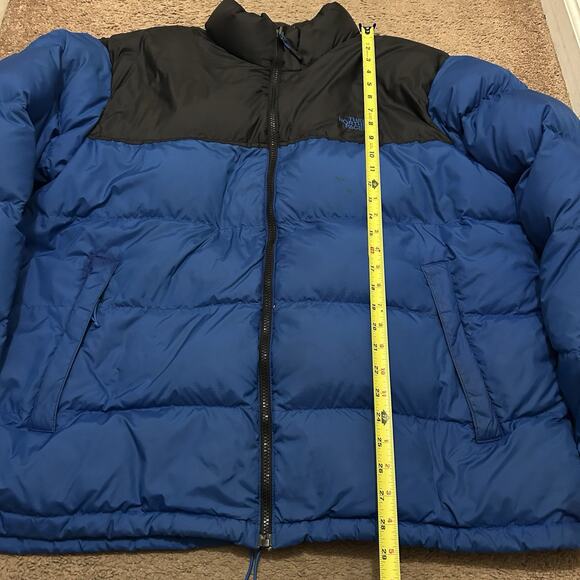 The North Face Men’s Size XXL Puffer Down Jacket Nuptse Blue Black *Blemishes - Picture 3 of 8